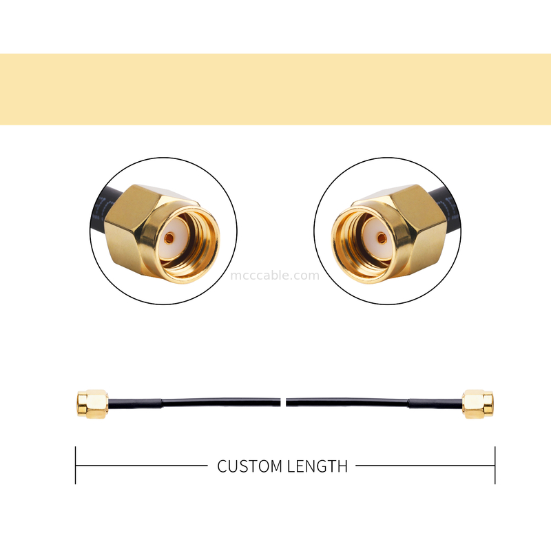 ربط RF 50ohm عائق Lmr100 RF كابل محوري أسود كابل lcd lvds كابل samtec كابل عالية السرعة