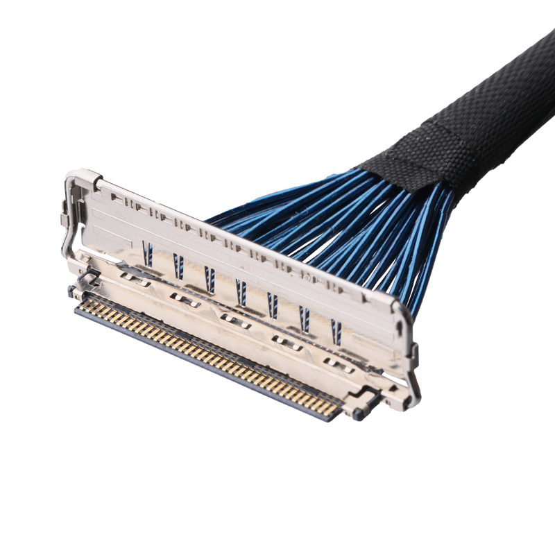 كابل IDC 20679 20729 السلسلة 20679-050T-01 50P 0.4mm Pitch التزاوج الأفقي الكابل القواكسي المصغر تخصيص