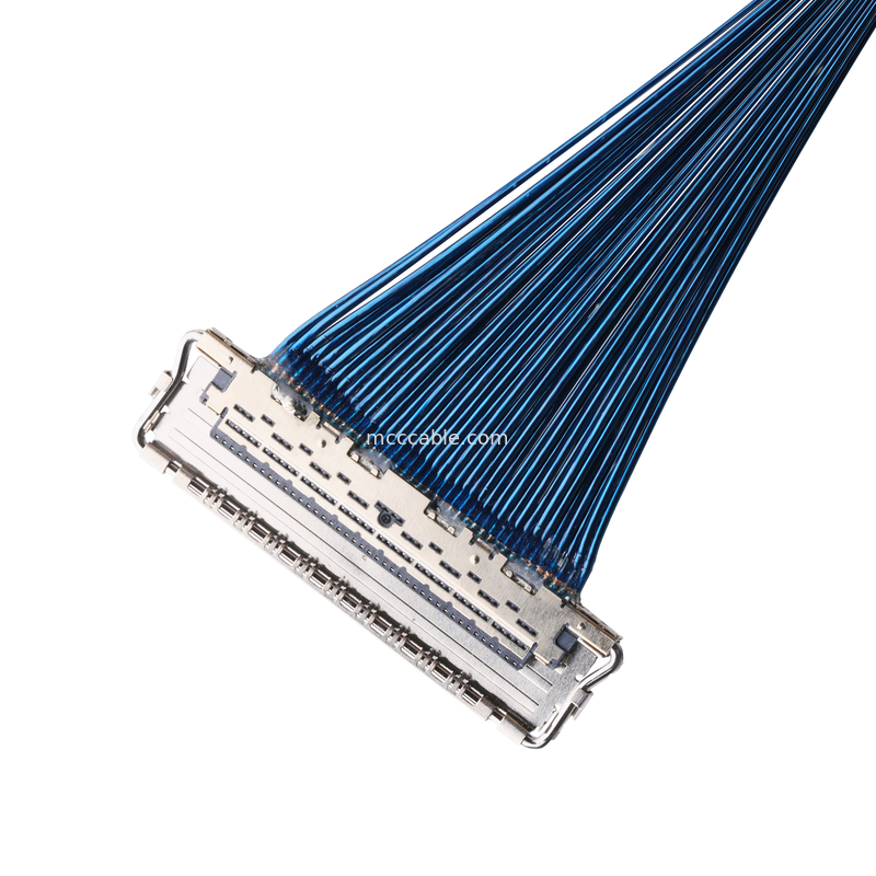 كابل IDC 20679 20729 السلسلة 20679-050T-01 50P 0.4mm Pitch التزاوج الأفقي الكابل القواكسي المصغر تخصيص