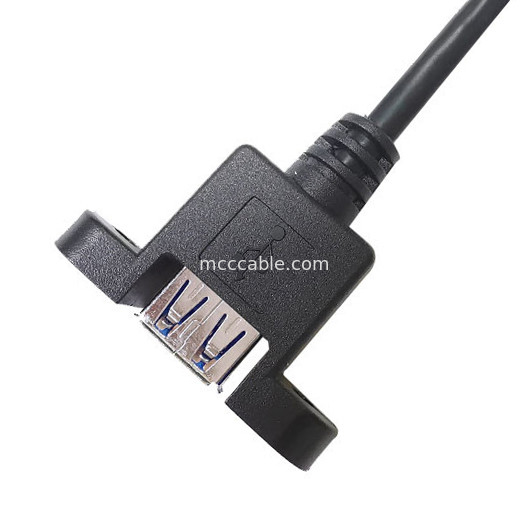 USB 3.0 لوحة التركيب A x2 إلى 20 دبوسًا من الأسلاك المخصصة للوحة الأم