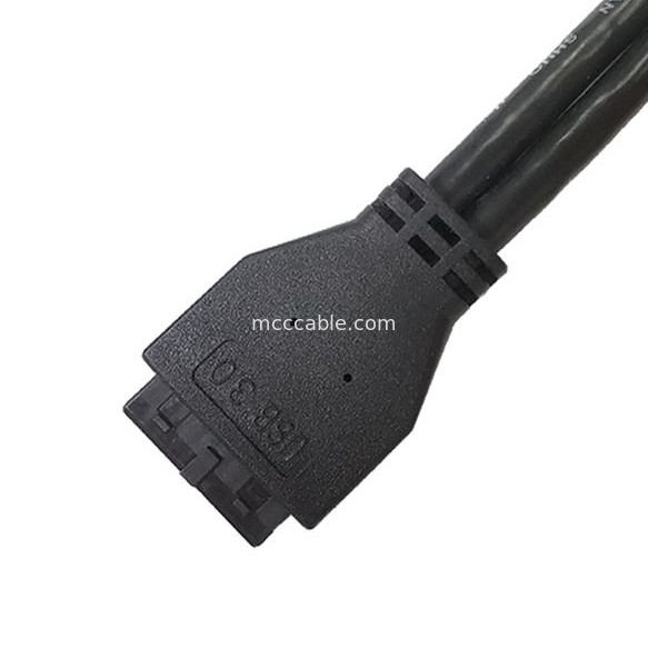 USB 3.0 لوحة التركيب A x2 إلى 20 دبوسًا من الأسلاك المخصصة للوحة الأم