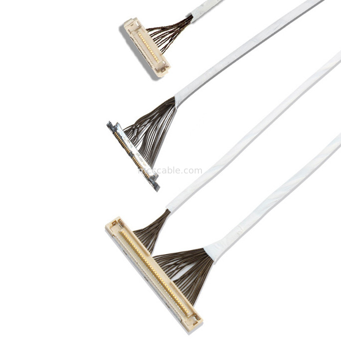 46 AWG 42 AWG Micro Coax Cable DF36 40P 0.4SD 150 مللي متر طول موصل شاشة lvds