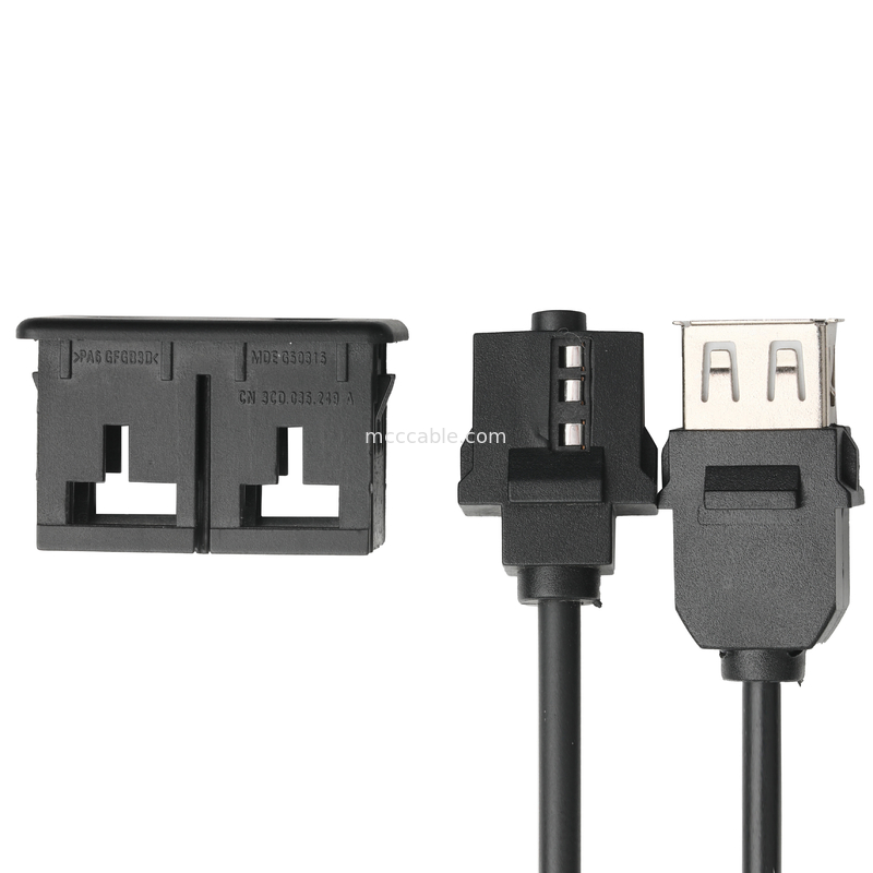 ISOBUS AUX ذكر تمديد كابل جاك 3.5 مللي متر ستيريو لكابل مقبس USB O جاك