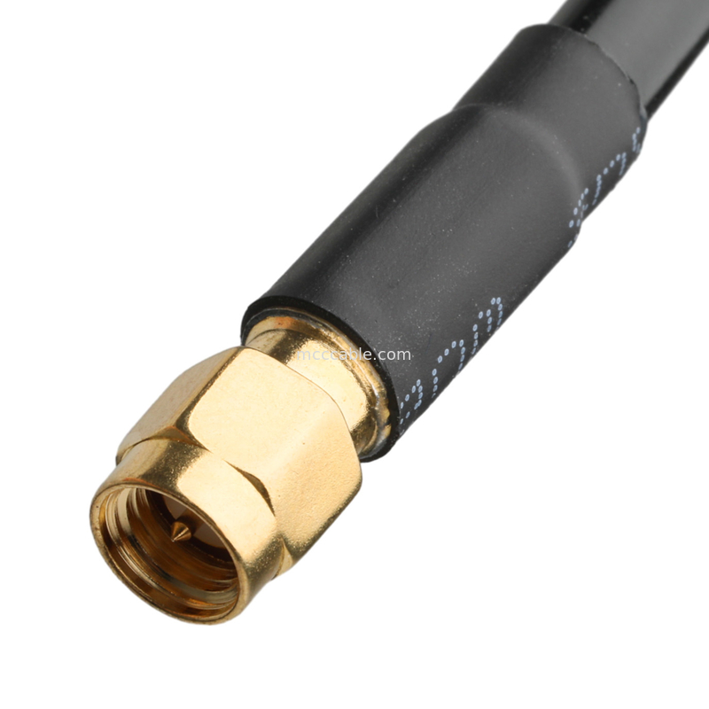 ربط RF Lmr-240 كابل RF منخفض الخسارة أسود Sma ذكر وصلة مستقيمة إلى N ذكر وصلة زاوية مستقيمة
