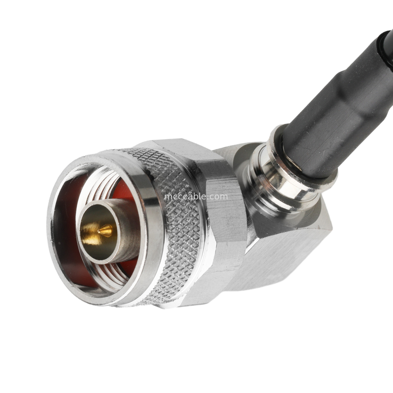 ربط RF Lmr-240 كابل RF منخفض الخسارة أسود Sma ذكر وصلة مستقيمة إلى N ذكر وصلة زاوية مستقيمة