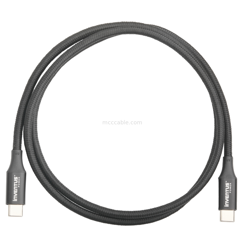 USB Type C إلى USB Type C كابل تمديد USB عالي السرعة مع الشبكة الملتوية