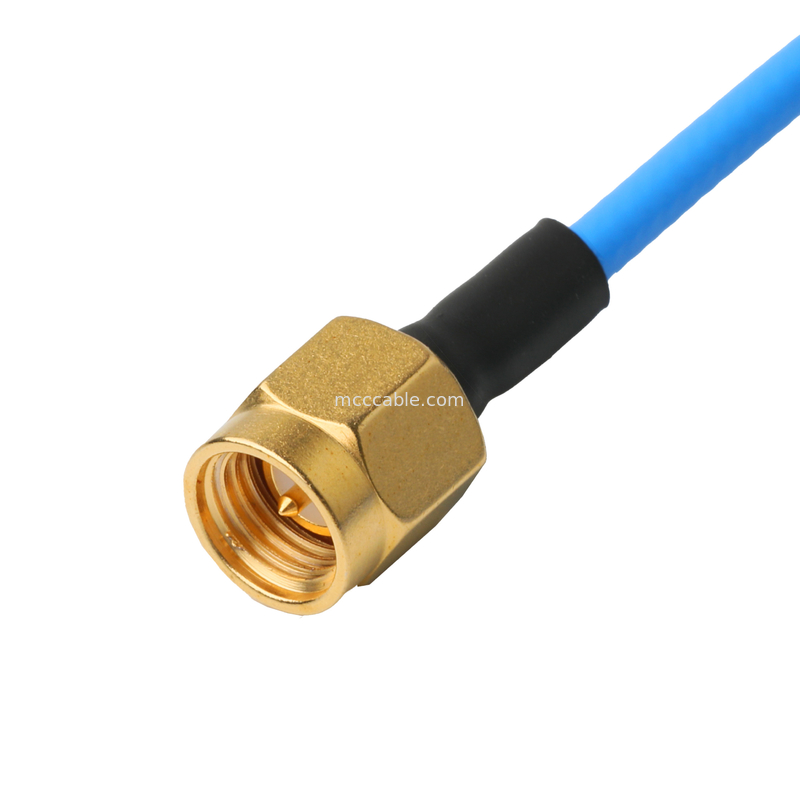 موصلات الراديو اللاسلكي منخفضة PIM كابلات المحوري التجمعات مرنة TFT-5G-402 مزدوجة محمية مع سترة FEP الزرقاء