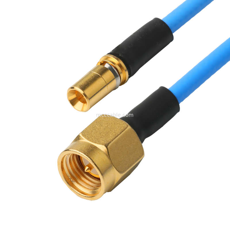 موصلات الراديو اللاسلكي منخفضة PIM كابلات المحوري التجمعات مرنة TFT-5G-402 مزدوجة محمية مع سترة FEP الزرقاء