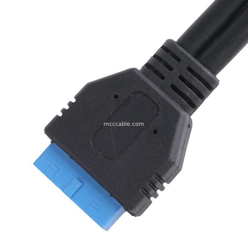 USB 3.0 لوحة الأم الأم الأمامية لوحة الأم 19/20 كابل دبوس إلى USB إصدار إضافي إضافي
