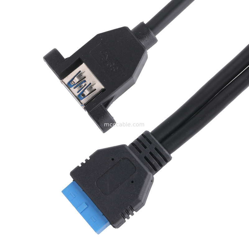 USB 3.0 لوحة الأم الأم الأمامية لوحة الأم 19/20 كابل دبوس إلى USB إصدار إضافي إضافي