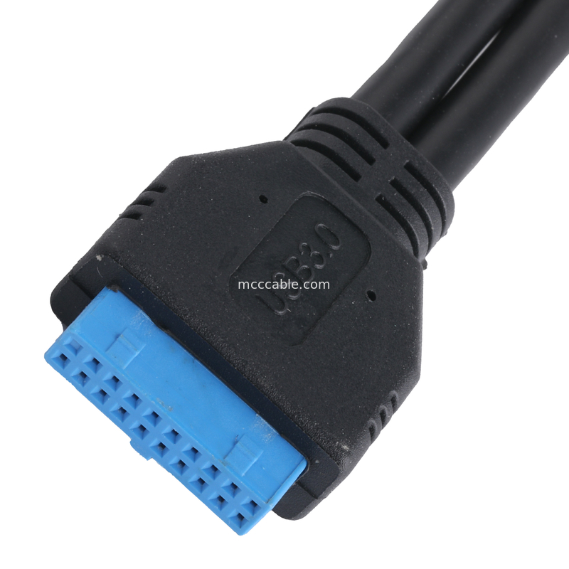 USB 3.0 لوحة الأم الأم الأمامية لوحة الأم 19/20 كابل دبوس إلى USB إصدار إضافي إضافي