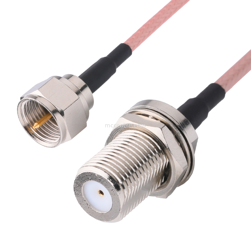 RG179 كابل محوري 75 أوم TE 5415226-1 إلى AMPHENOL CONNEX 222114-10 OEM / ODM