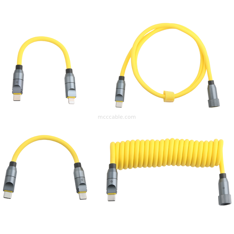 ميكرو كواكسيال USB 4.0 الرعد 4 كابل مع 240W الشحن ونقل البيانات بسرعة البرق 40Gbps