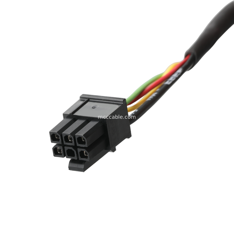 كابل LVDS HSG 43025-0600 Picth 3.0mm MX إلى HSG 43025-0200 و RV1.25-4 موصل OEM / ODM طول الكابل تخصيص