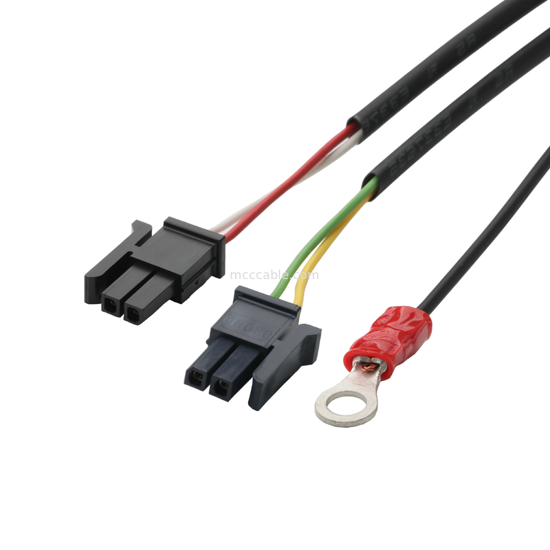كابل LVDS HSG 43025-0600 Picth 3.0mm MX إلى HSG 43025-0200 و RV1.25-4 موصل OEM / ODM طول الكابل تخصيص