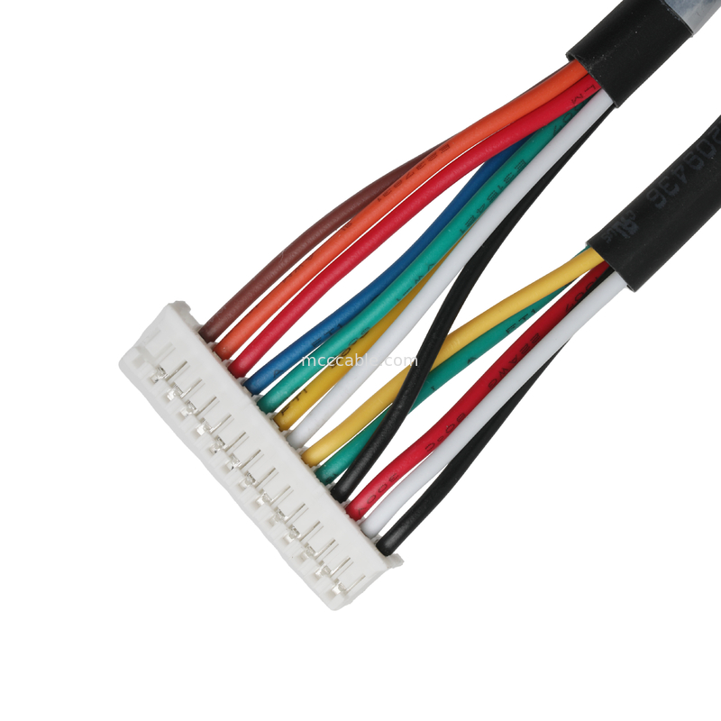 تجميع كابلات LVDS JST PHR-14P إلى JST PHR-8P و JST-PHR-5P مصطلحات التوصيل 2.0mm كابل OEM / ODM