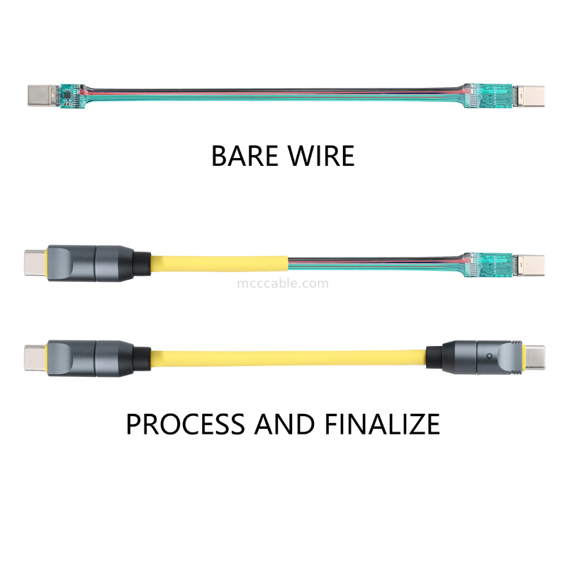 ميكرو كواكسيال USB 4.0 الرعد 4 كابل مع 240W الشحن ونقل البيانات بسرعة البرق 40Gbps