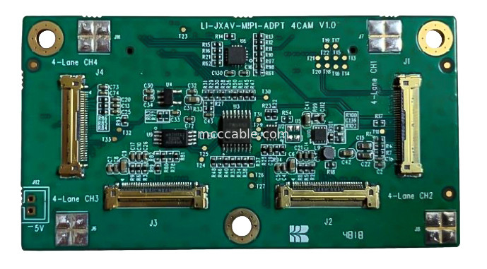 الكاميرات الصناعية لوحات الطائرات بدون طيار LI-IMX290-MIPI 20525-030E-02 مجمع رابط مكوكسي صغير 20Gbps / Lane