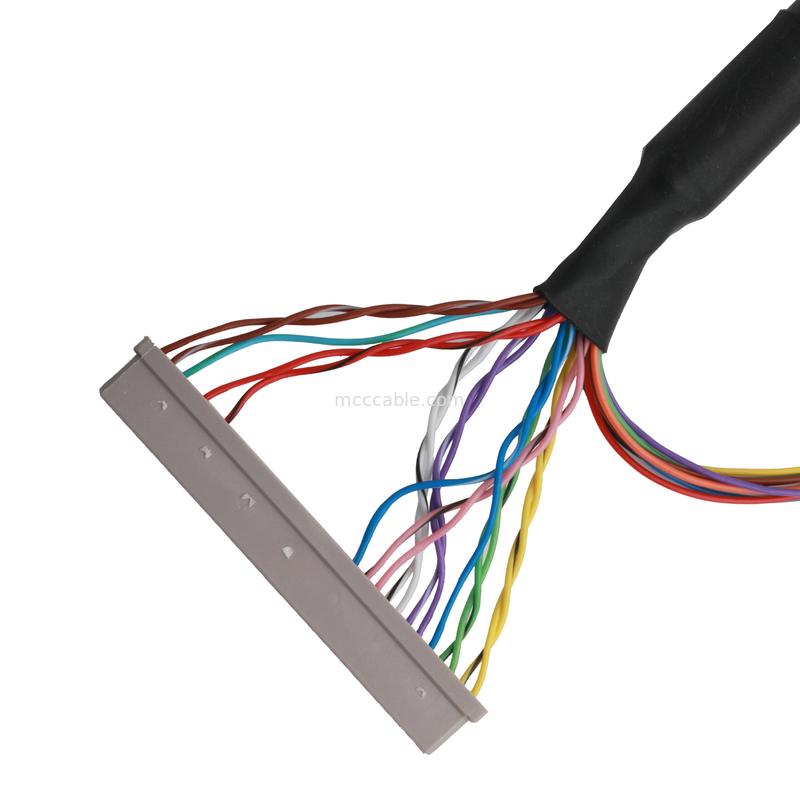 كابل اللوحة الأم LCD JAE FI-X30HL 30P إلى DF14-30P و JST ERH-7P مصابيح الكابل المشتركة OEM / ODM