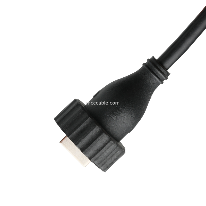 USB2.0 نوع A الذكور نوع M واجهة مقاومة للماء إلى كابل USB2.0 كابل اتصال بيانات ثابت صناعي للسيارة