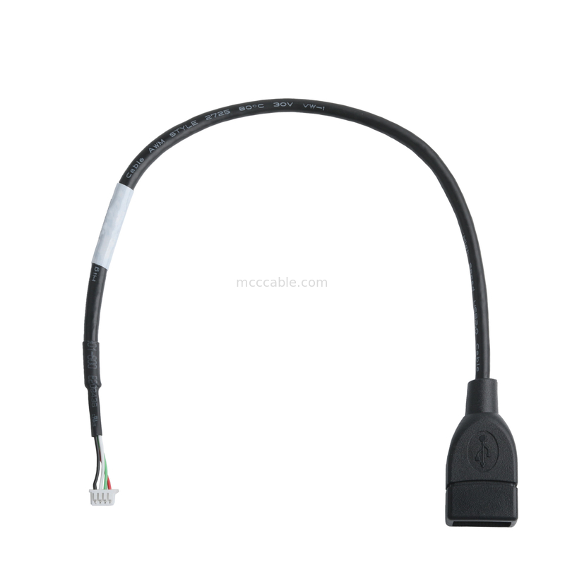 مجموعة كابلات USB لجهاز IC7 USB-A 2.0 الحاوية إلى Molex 51021-0400 RM 1.25mm 4Pin محول توسيع خارجي