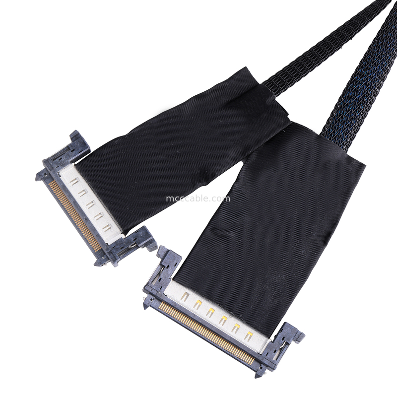 سلسلة JAE متحد المحور LVDS EDP كابل AWG40 موصل OD 0.35 مم مع بنفايات
