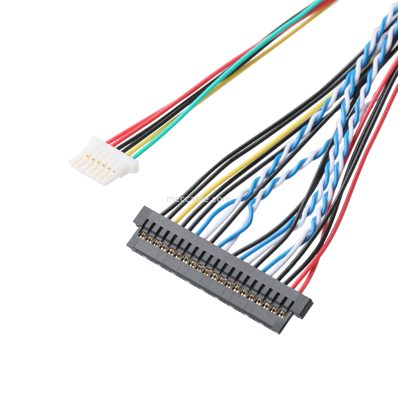 JAE FI-X30HL 30P 1.0mm pitch إلى مجموعة كابلات JAE FI-S20S 20P و SHLP-6P LVDS OEM/ODM