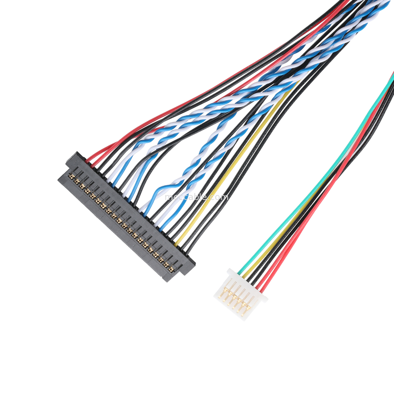 JAE FI-X30HL 30P 1.0mm pitch إلى مجموعة كابلات JAE FI-S20S 20P و SHLP-6P LVDS OEM/ODM