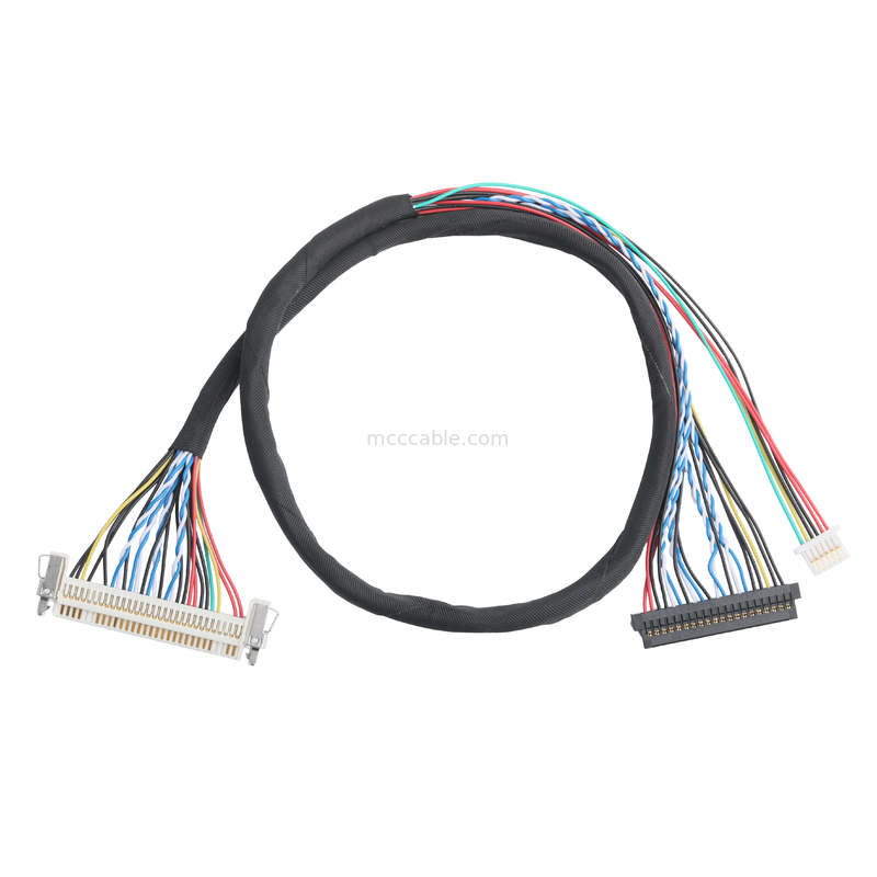 JAE FI-X30HL 30P 1.0mm pitch إلى مجموعة كابلات JAE FI-S20S 20P و SHLP-6P LVDS OEM/ODM