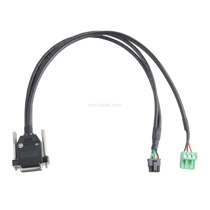 اتصالات الكابلات الصناعية المخصصة DB-15P الإناث إلى HSG 43025-0800 مساحة 3.0mm و 691352710003 مساحة 5.8mm