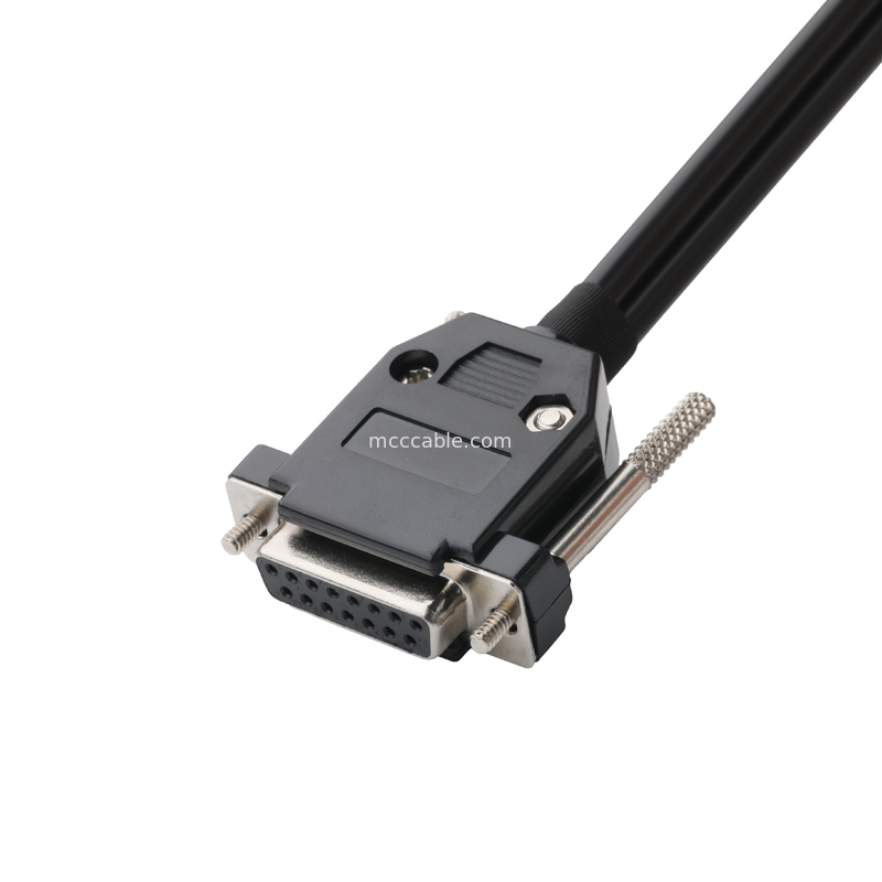 اتصالات الكابلات الصناعية المخصصة DB-15P الإناث إلى HSG 43025-0800 مساحة 3.0mm و 691352710003 مساحة 5.8mm