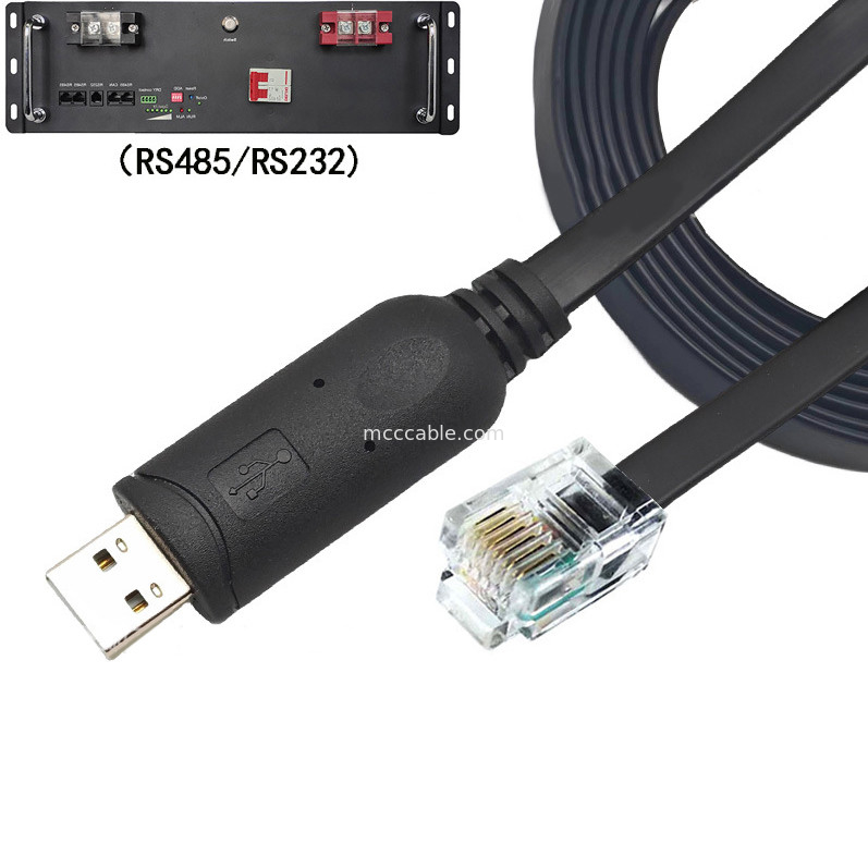 USB-A إلى RS232 RJ12 كابل متسلسل 6P6C متوافق مع خط إصلاح الأخطاء لتكوين الاتصال RS232