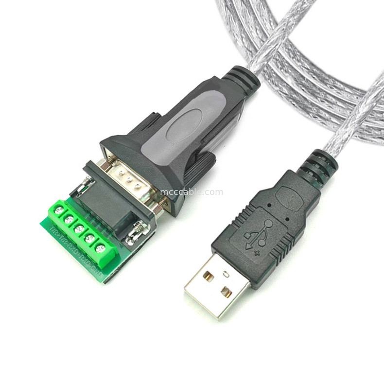 USB-A إلى RS485 منفذ سلسلة DB9 كابل إشارة رقمية صناعية ، يدعم تخصيص واجهة مختلفة