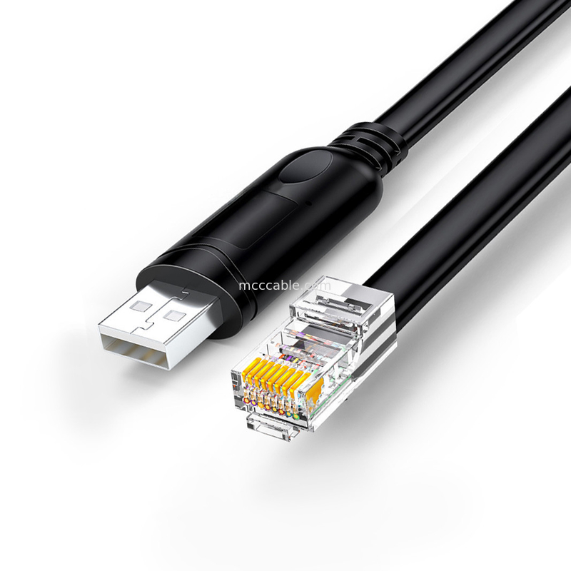 USB-A إلى RS485 RJ45 كابل متسلسل 8P8C متوافق مع خط إصلاح الأخطاء الاتصالات RS485