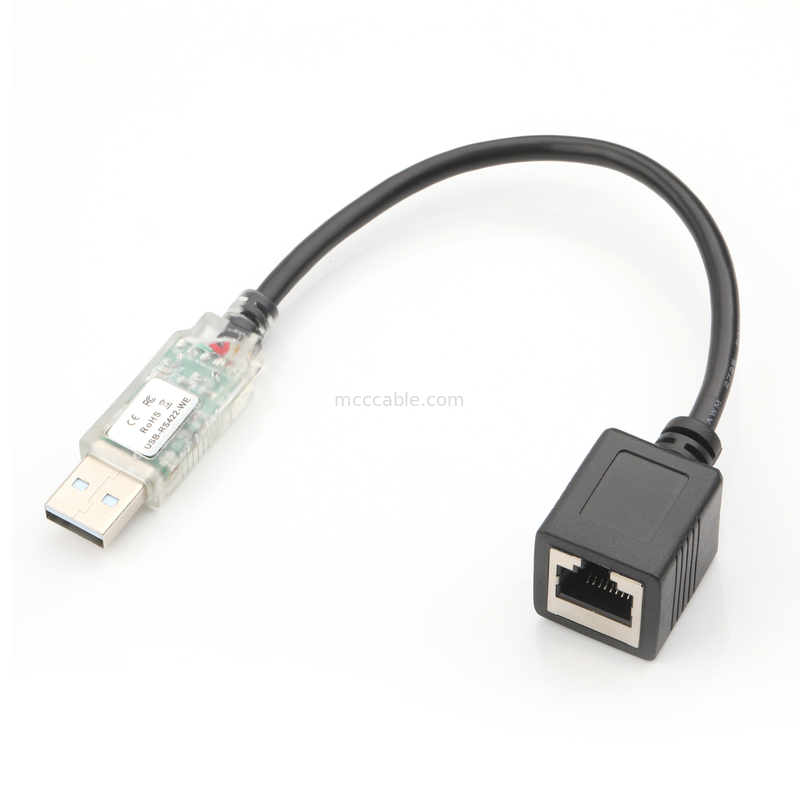 USB RS422 إلى RJ45 8P8C كابل محول تحديد الأخطاء للشبكة الصناعية WB-1800-BT