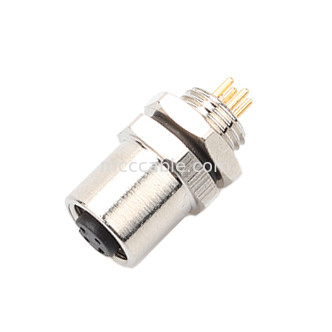 M5 كود-A الاتصال الأنثوي 4Pin اللوحة اللفافة PCB مصدر IP67 الواجهة الدائرية النوع A