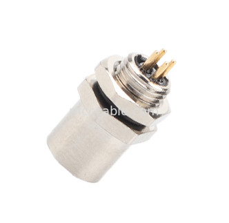 M5 كود-A الاتصال الأنثوي 4Pin اللوحة اللفافة PCB مصدر IP67 الواجهة الدائرية النوع A