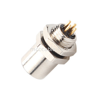M5 كود-A الاتصال الأنثوي 4Pin اللوحة اللفافة PCB مصدر IP67 الواجهة الدائرية النوع A