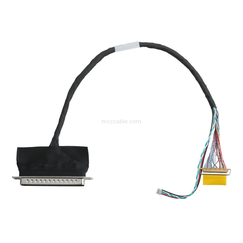 مجموعة كابلات LVDS D-SUB الذكور إلى Molex 51021-0400 و 20453-240T-01 رابط الأسلاك OEM / ODM