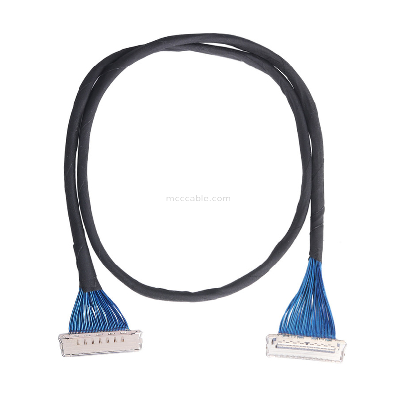 كابل IDC 20679 20729 السلسلة 20679-050T-01 50P 0.4mm Pitch التزاوج الأفقي الكابل القواكسي المصغر تخصيص