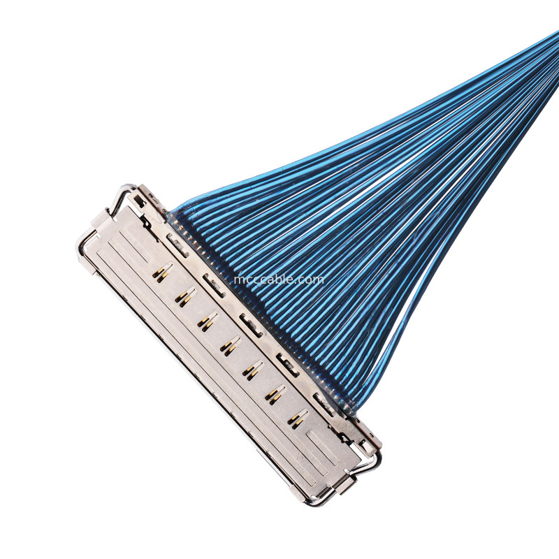 كابل IDC 20679 20729 السلسلة 20679-050T-01 50P 0.4mm Pitch التزاوج الأفقي الكابل القواكسي المصغر تخصيص