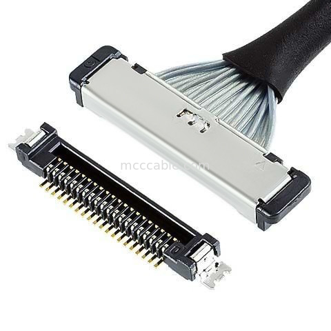 SS 20380-R20T-06 قابس الوعاء موصل كابل متحد المحور الصغير lvds كبل موصل 20 دبوس