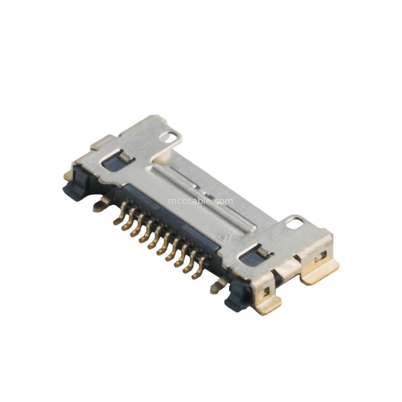 20633 سلسلة 20Gbps/ Lane 20525-210E-02 ميكرو كواكسيال رابط 0.4mm Pitch Plate نهاية المقاعد