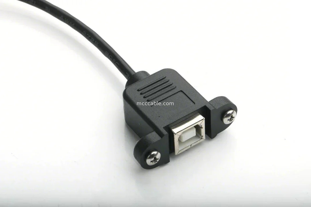 مرفق USB قابلة للتركيب نوع B إمرأة لوحة التثبيت المكيف إلى USB MINI-B الذكور زاوية أعلى مع التشكيل