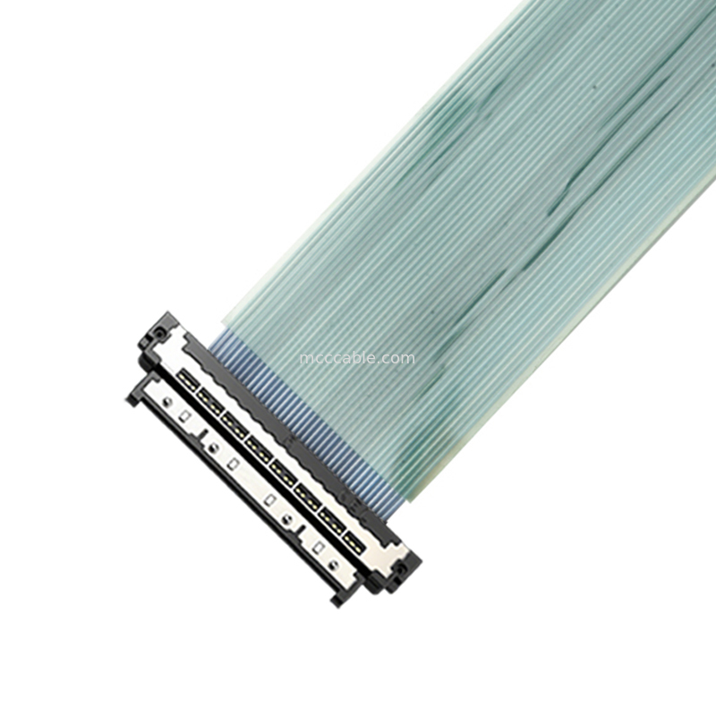 0.4mm USL20-30SS-050BH Micro Coax Cable Assembly EMI-Shielded For Nuclear Plant Inspection Bots