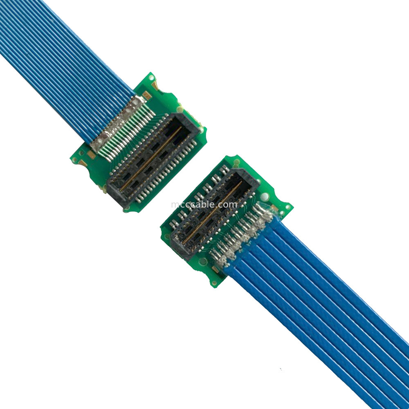 0.50 مم مخصص QSH 030 01 F D موصل شاشة lvds لكابل Samtec عالي السرعة