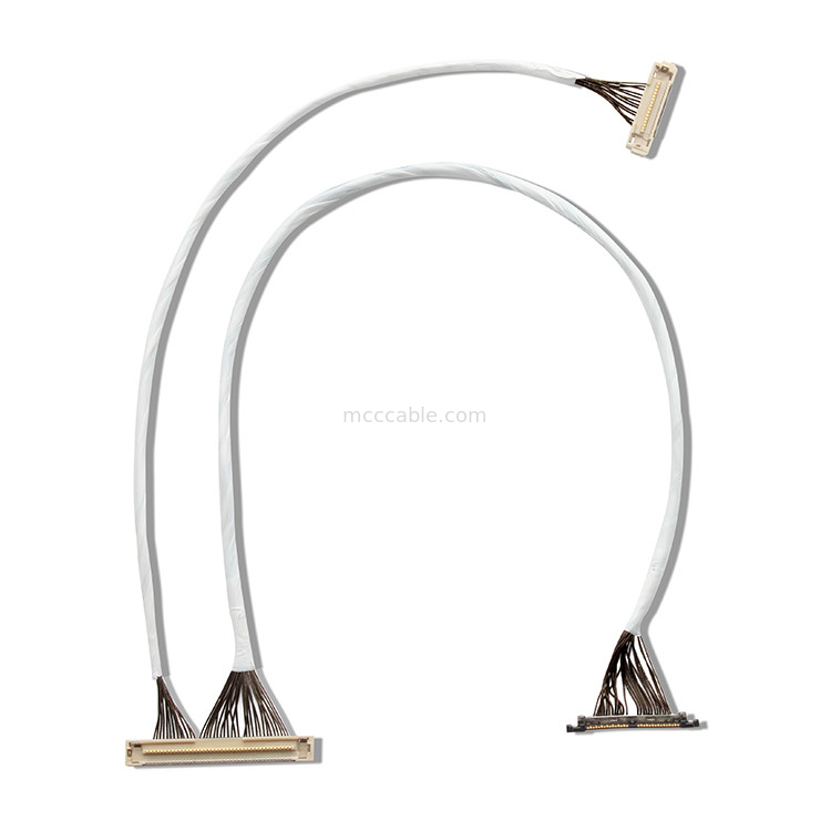 46 AWG 42 AWG Micro Coax Cable DF36 40P 0.4SD 150 مللي متر طول موصل شاشة lvds