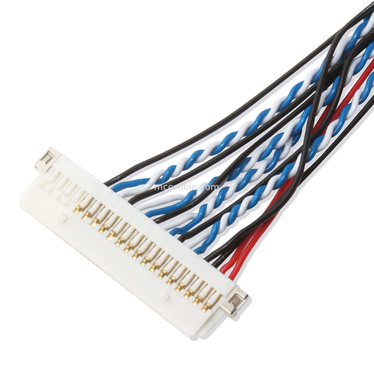 تسخير الأسلاك المخصص FI S20S 20pin ، كابل Lvds بعرض 1.25 مم بخطوة JAE