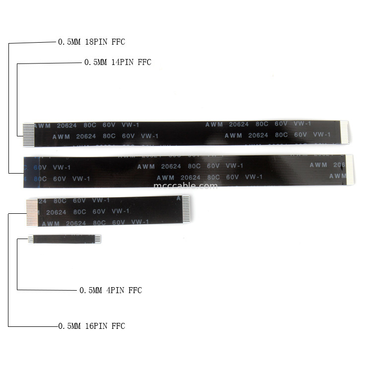 4 دبوس FFC FPC كابل ، OEM FFC الشريط كابل لموصل عرض lvds الطابعة