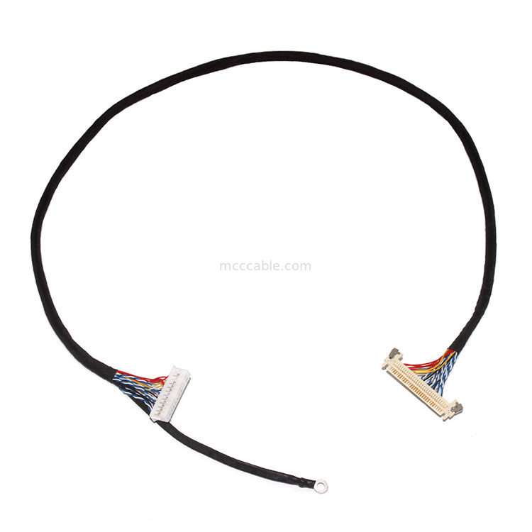تخصيص الطول 2.0mm Pitch Lvds كابل التجميع 30 دبوس  DF11-24DS-2C إلى FI-X3OHL OEM / ODM